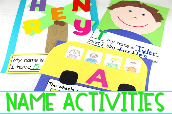 Name activities for early learners. Students will have fun practicing their names with these math and literacy activities that are great for back to school!