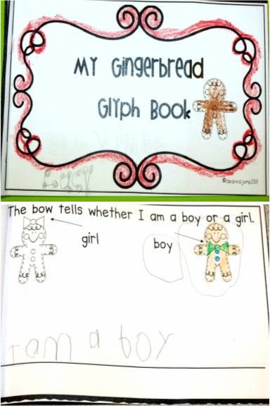 Gingerbread Fun Classroom activities for kindergarten with a free file. Math, literacy, crafts, and more! Kindergarten holiday play ideas too!