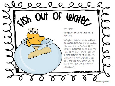 Fish Out of Water! Math Game FREEBIE!!