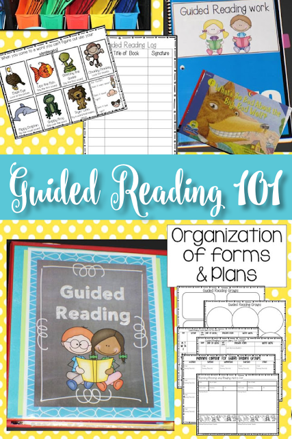 Guided Reading 101 in kindergarten and 1st grade!  Lesson ideas, planning, organization, grouping students and more for print and teach lessons.