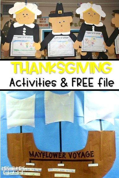 Kindergarten Thanksgiving Activities FREE files are included in this blog post. Writing and social studies for November!