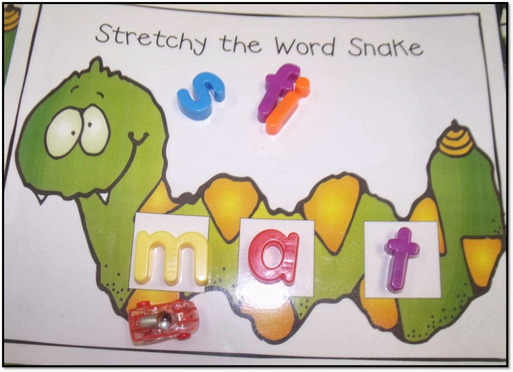 Stretchy the Word Snake mat: Stretching Sounds in words