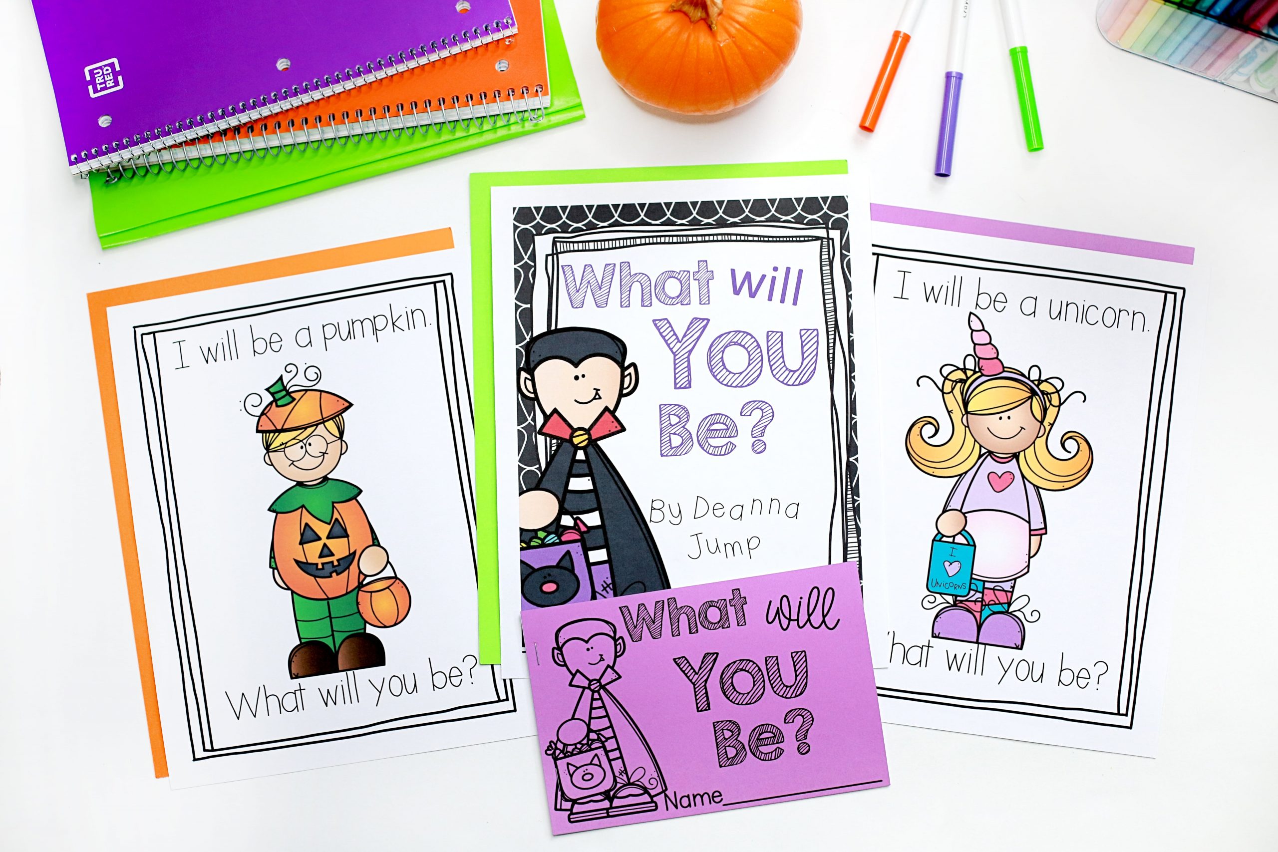 Halloween Classroom Activities for kindergarten and first grade! If you're looking for a Halloween unit math and literacy activities labeling sheet, you can get it from this blog post for free.