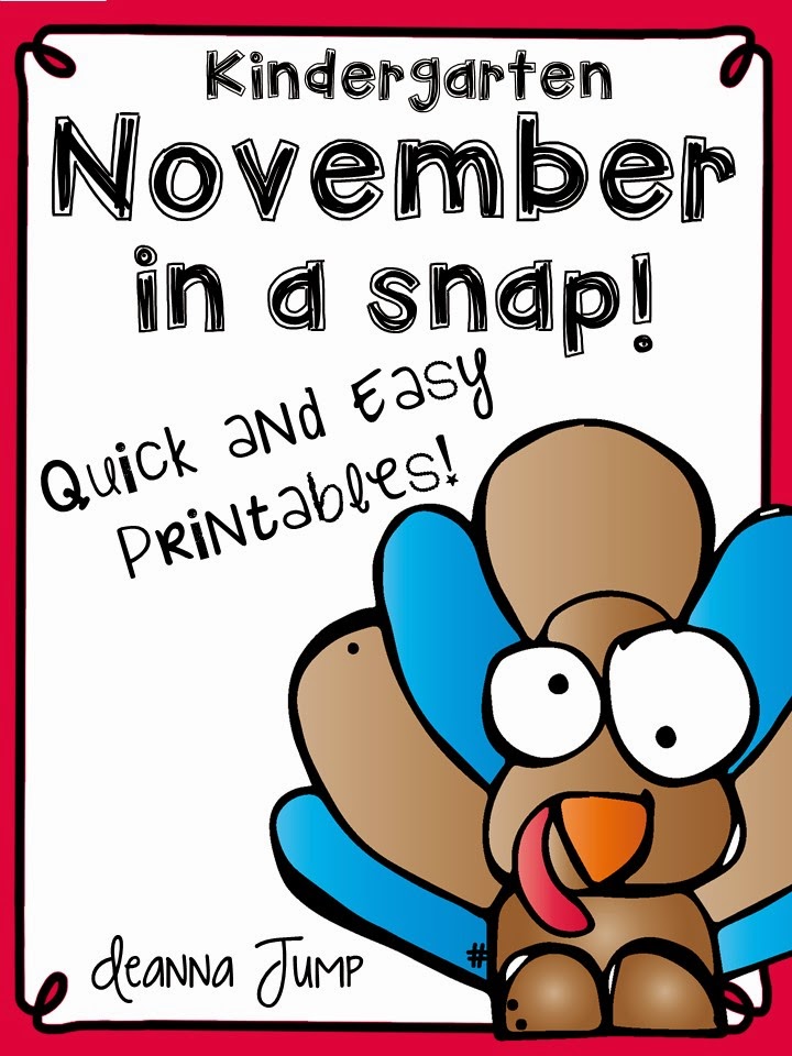 November Worksheets in a Snap {FREEBIE}