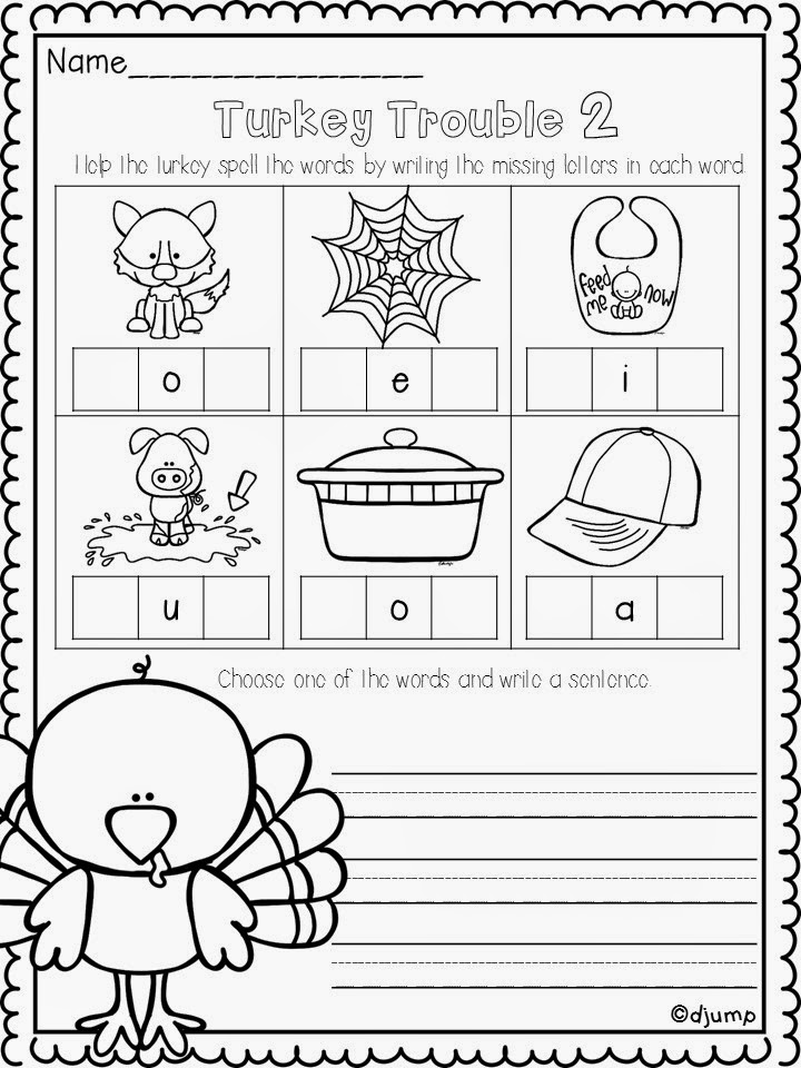 november kindergarten worksheets