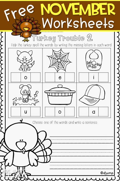 FREE November Worksheets