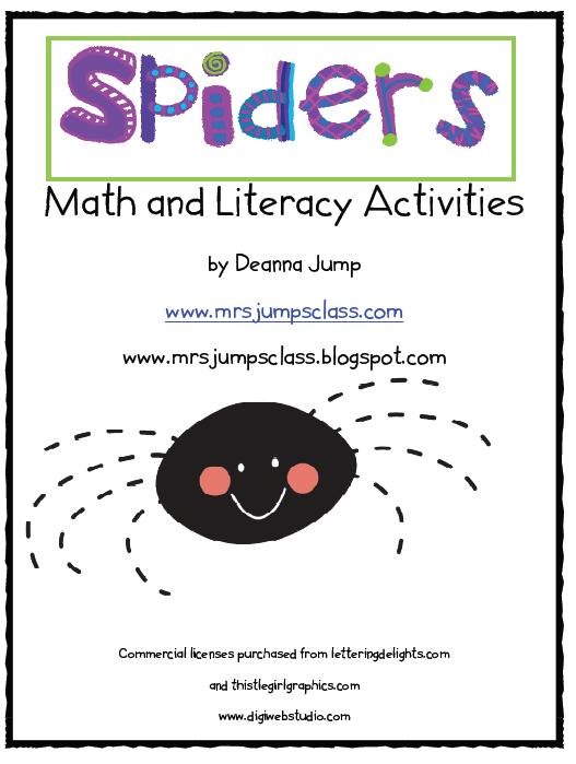 Spiders Math and Literacy Activities