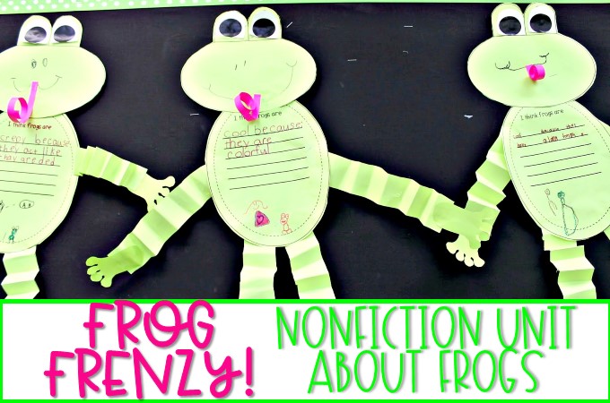 Fun frog lesson plans in a nonfiction unit about frogs. Students read and write about frogs, play math and literacy games, and create a craft, too!