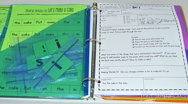 Guided Reading Organization helps you stay on track for your small group lessons.  These kindergarten leveled texts will help you guide your students in their reading.  There is a free lesson for you too!