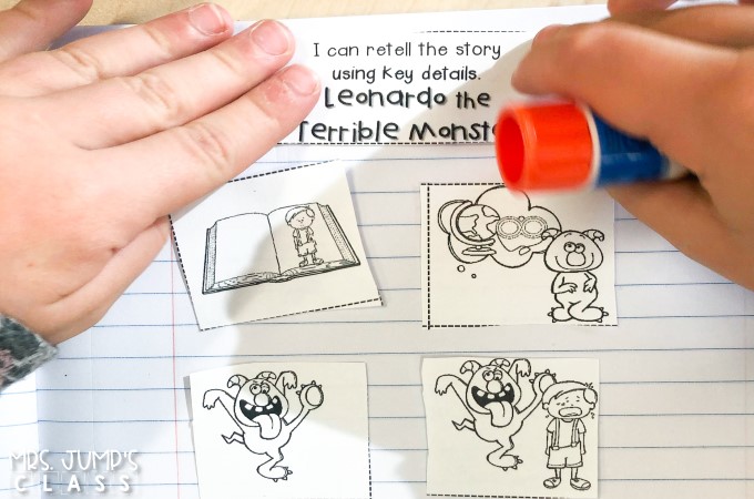 Leonardo the Terrible Monster reading comprehension lesson plans with student response activities. Print and teach lessons to engage your students in reading!