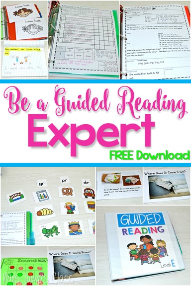 Guided Reading Lesson Plan template and free download. Reading levels in kindergarten and first grade to create guided reading lesson plans with free books!