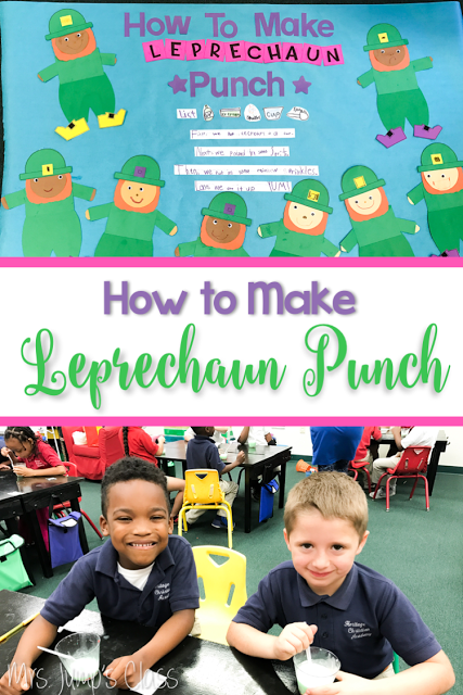 Leprechaun punch classroom ideas for kindergarten and first-grade.