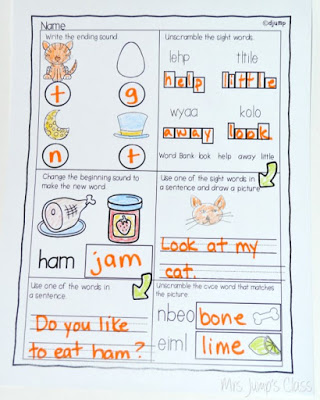 Printable worksheets for busy teachers. Kindergarten and first grade for math and literacy skills.