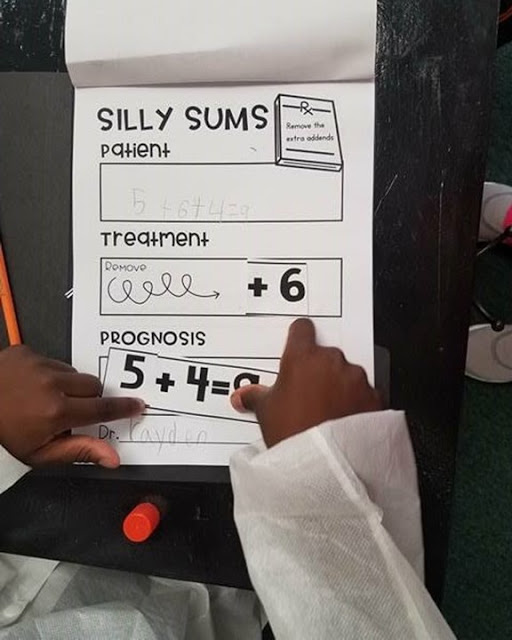 Skill surgery activity literacy practice math worksheets. A fun activity for kindergarten and first grade students. See how we set the stage to engage with our room transformation 