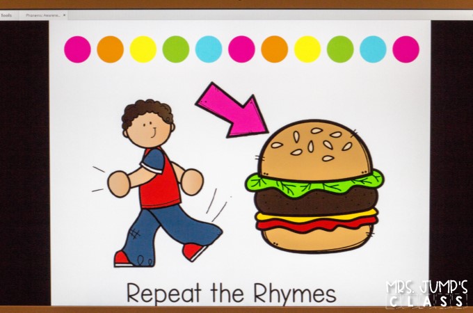 Phonological awareness activities that teach rhyming. Your kindergarten and first grade students will love these fun lessons ideas to reinforce rhymes. Great for reading intervention during your small group RTI time.