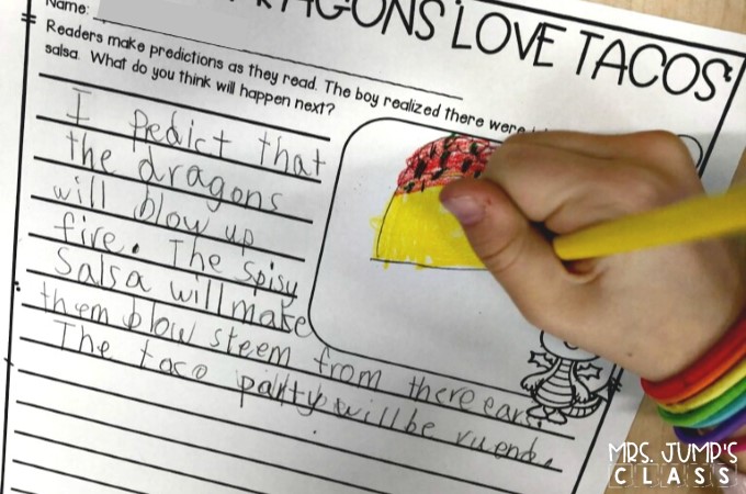 Dragons Love Tacos Reading Lesson Ideas for 2nd grade. Reading comprehension strategies and responding to literature with these fun activities and ideas.