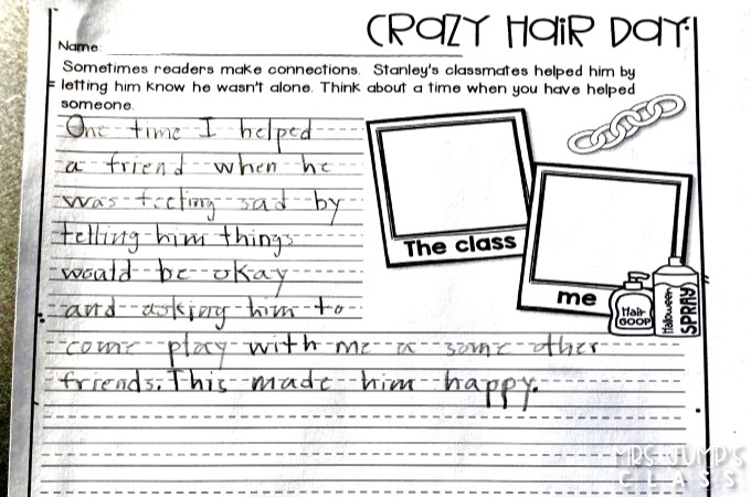 Crazy Hair Day Reading Lesson Ideas for 2nd grade. Reading comprehension strategies and responding to literature with these fun activities.