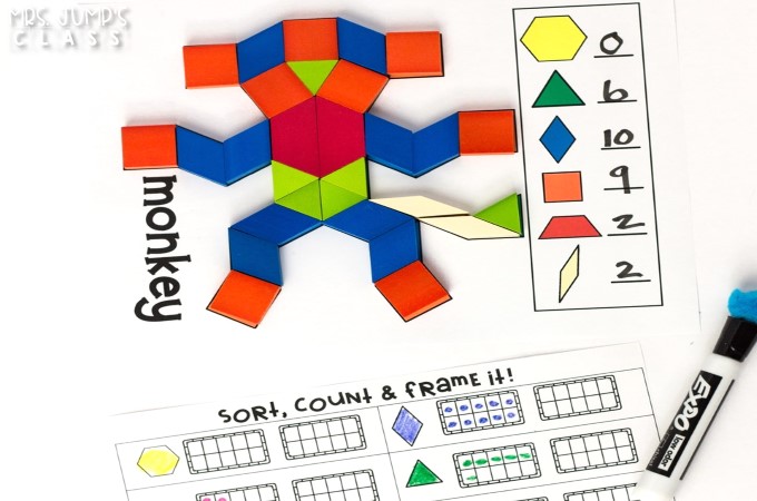 Hands-on learning with these math and literacy activities for kindergarten and first grade. Independent activities to be used at any time during the day.