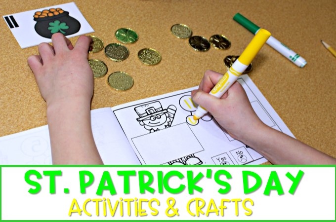St. Patrick's Day activities for kindergarten and first grade. Cute craft ideas and fun math and literacy lessons to help you celebrate.