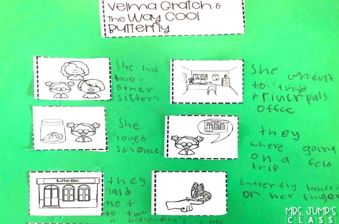5 reading lesson ideas for Velma Gratch and the Way Cool Butterfly. K-2 Reading Comprehension lessons, responding to literature, and a FREE FILE!