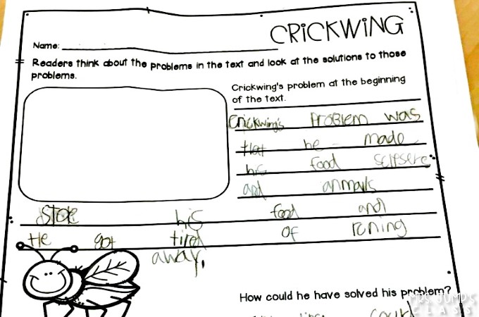 Crickwing reading lesson plans for K-2! 5-day plan with engaging lessons to teach reading comprehension skills using this fun read aloud.