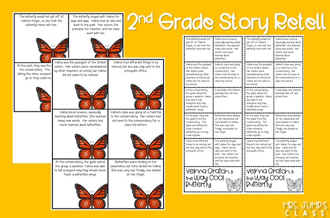 5 reading lesson ideas for Velma Gratch and the Way Cool Butterfly. K-2 Reading Comprehension lessons, responding to literature, and a FREE FILE!