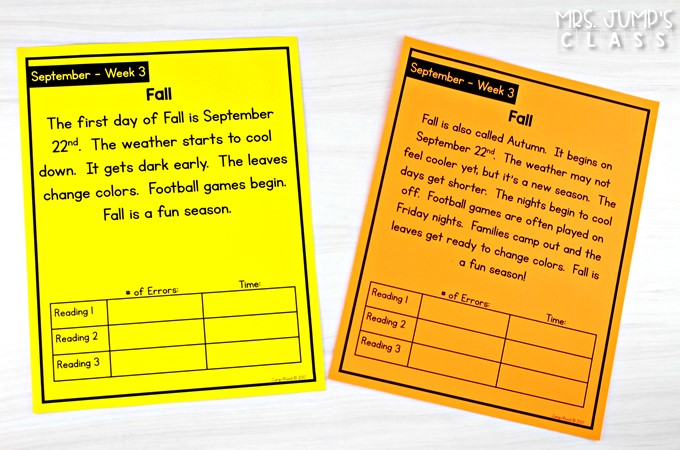 Reading fluency activities to help you focus on fluency in your classroom. Weekly fluency activities that can be completed in class or at home!