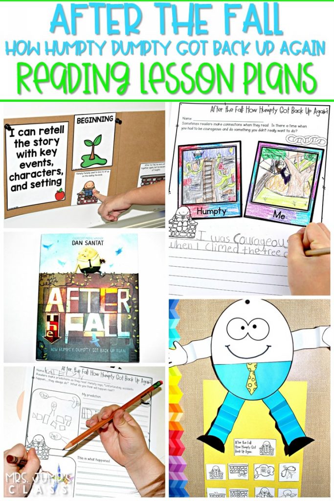 After the Fall (Humpty Dumpty) reading comprehension lesson plans. Students respond to literature while developing reading comprehension strategies, vocabulary, and grammar. #afterthefall #humptydumpty #engagingreaders