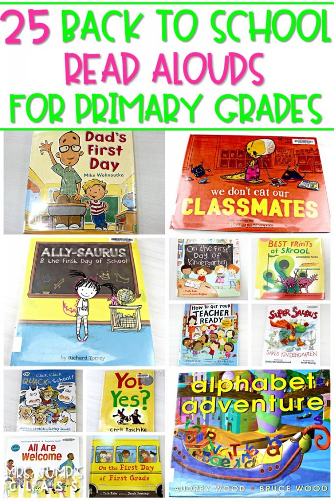 25 Back to school read alouds to pick up and share with your primary students to calm their nerves and create a few laughs. #backtoschoolreadalouds #backtoschoolbooks 