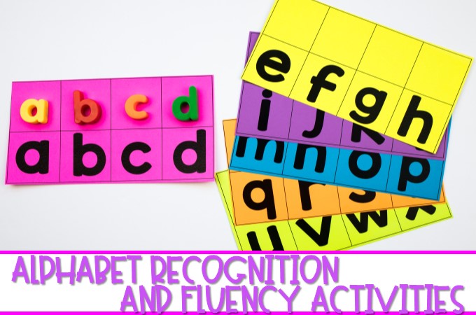 Alphabet recognition and fluency activities. Fun activities and ideas to help your students master letter identification and sound during whole group, small group, and centers!