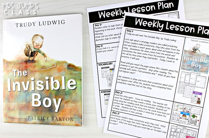 The Invisible Boy Read Aloud Activities & Lesson Plans for K-2