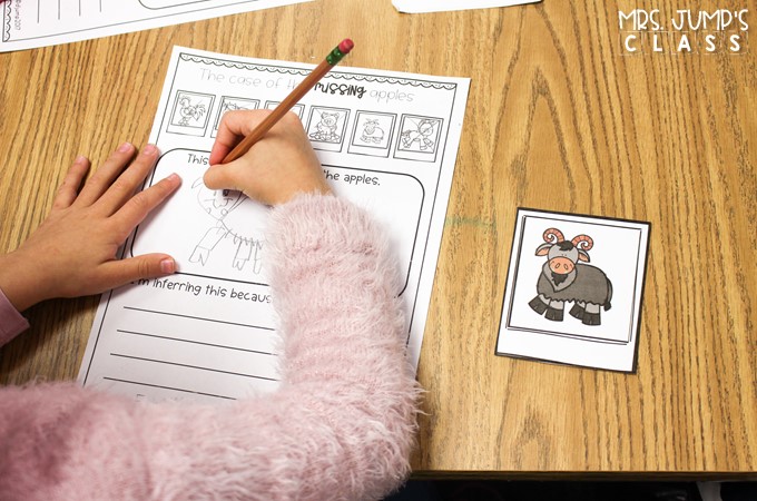 Making Inferences is fun while you lead your inference detectives through the investigation. Students use clues to rule out suspects and solve the case.