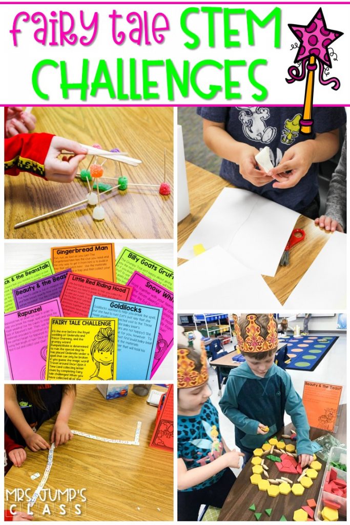 STEM challenges to engage your primary students. Students collect clues by completing STEM and math activities to break the spell on Cinderella.