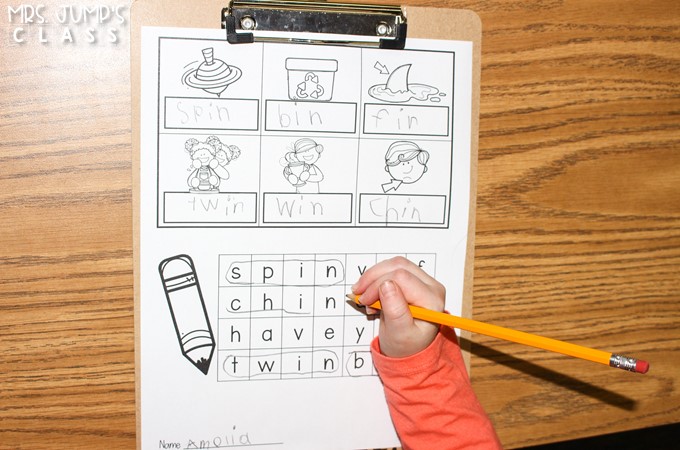 Write the room center activities for kindergarten and first grade. 80 sets of word cards with differentiated response sheets! Beginning sounds, word families, nursery rhymes and more!