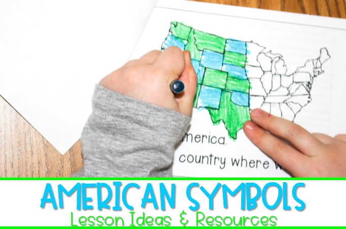 American symbols activities and resources. Informational texts, anchor charts, crafts, science experiments, emergent reader, math games, writing activities, and more!