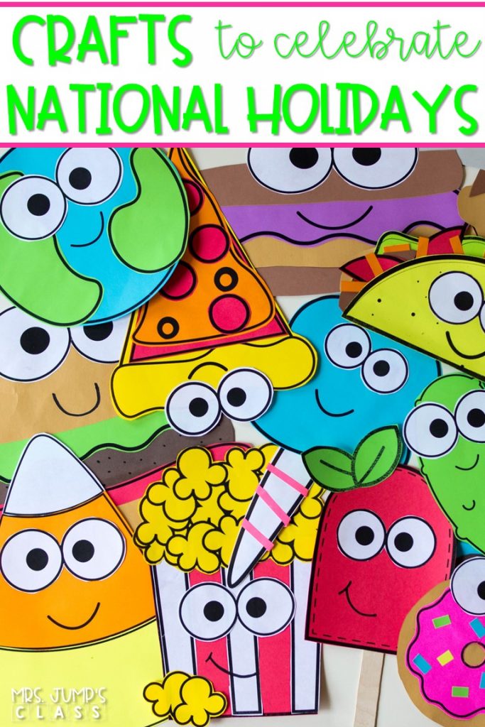 These easy crafts are so much fun and perfect for celebrating some quirky national holidays. Cherry popsicle day, Pickle day, Taco day, and more!