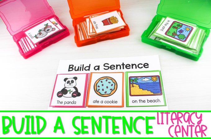 Engaging sentence building activity to teach your students about sentences and their parts. This color-coded resource is perfect for K-1 literacy centers.